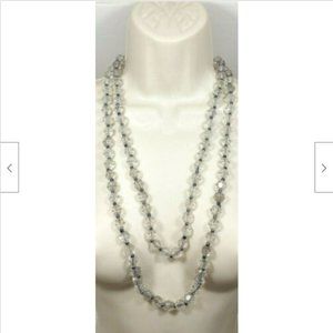 Clear Faceted Bead 59" Lariat Necklace 4200E1M